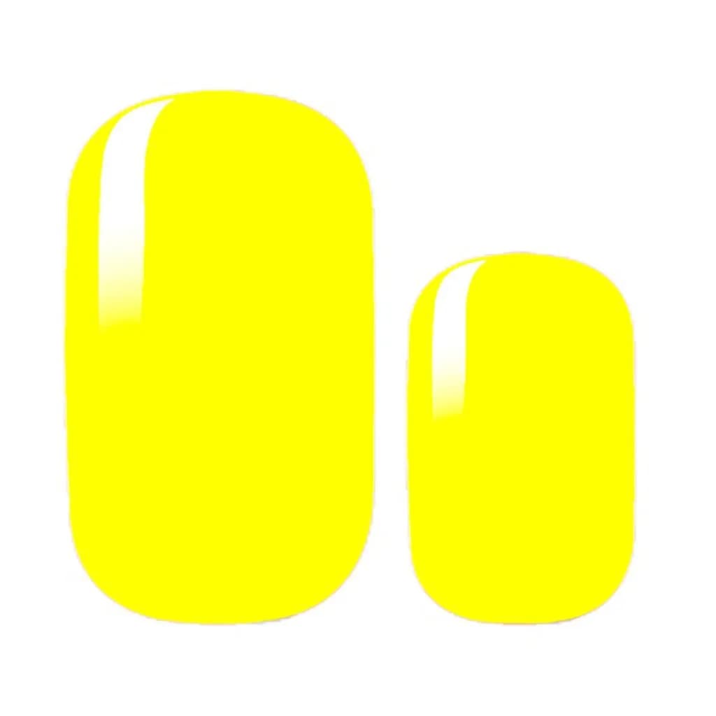 Bright Yellow Nail Polish Strips